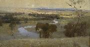 Arthur streeton Still glides the stream oil painting on canvas